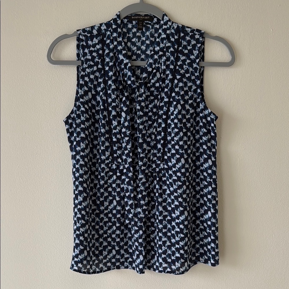 Banana Republic XS Petite Tie Neck Blouse